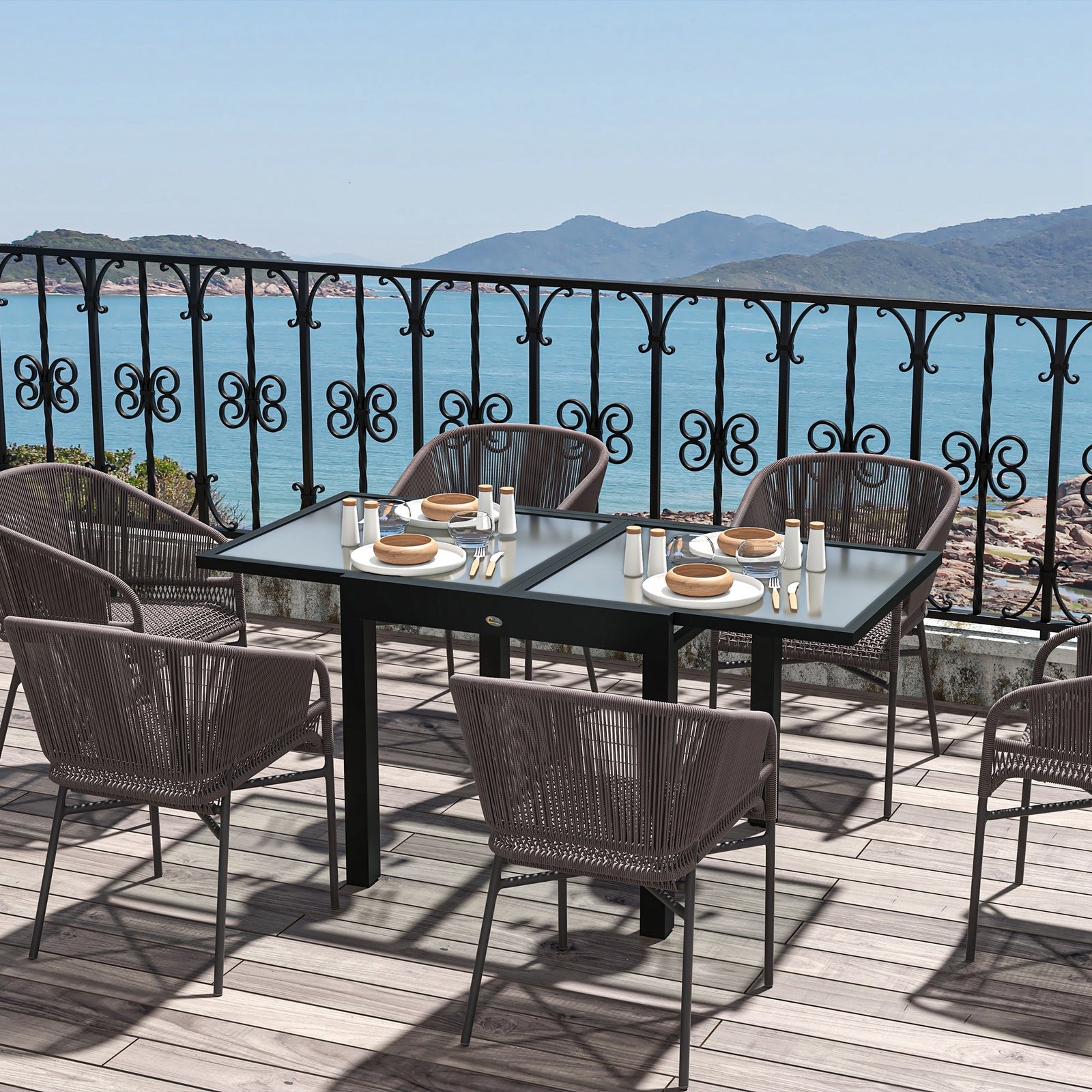 Extendable Outdoor Dining Table Patio Table