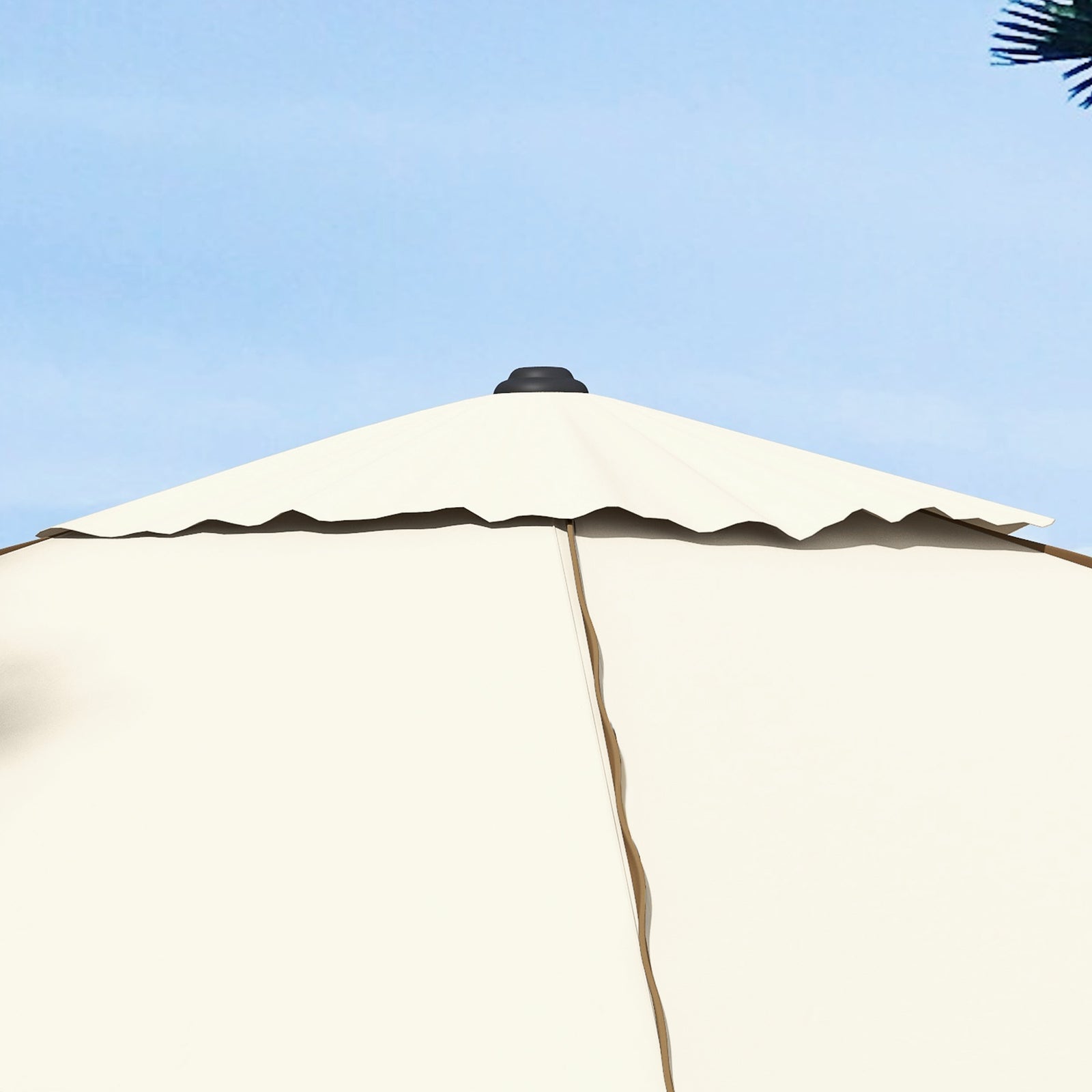 Outdoor Parasol W/ Vent And Piping | Beige