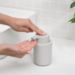 Recycled Soap Dispenser - Easy to use one hand push pump - Refillable with 250ml capacity- Made in the UK | Stone