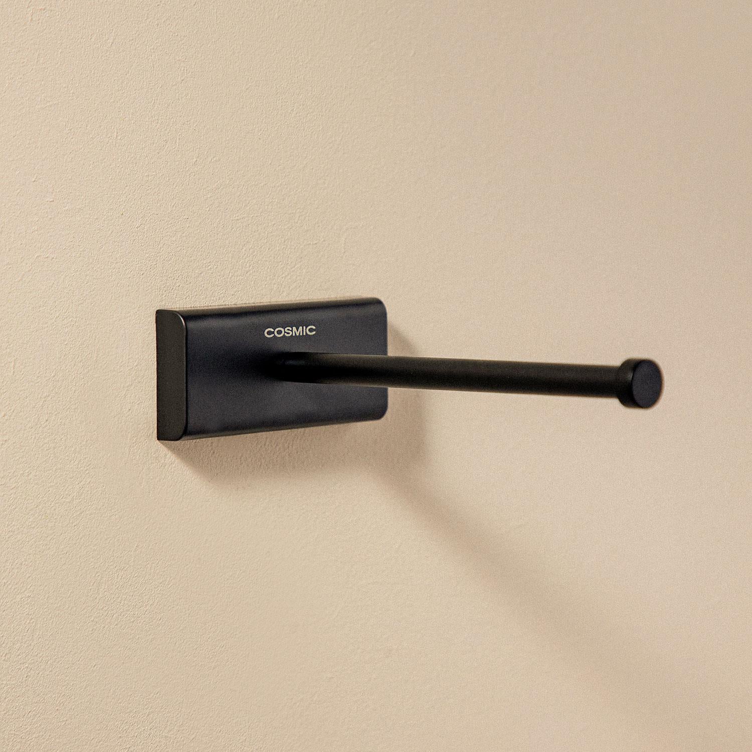 Toilet Roll Holder, Screw-in Or Self-adhesive Matt Black Next Collection
