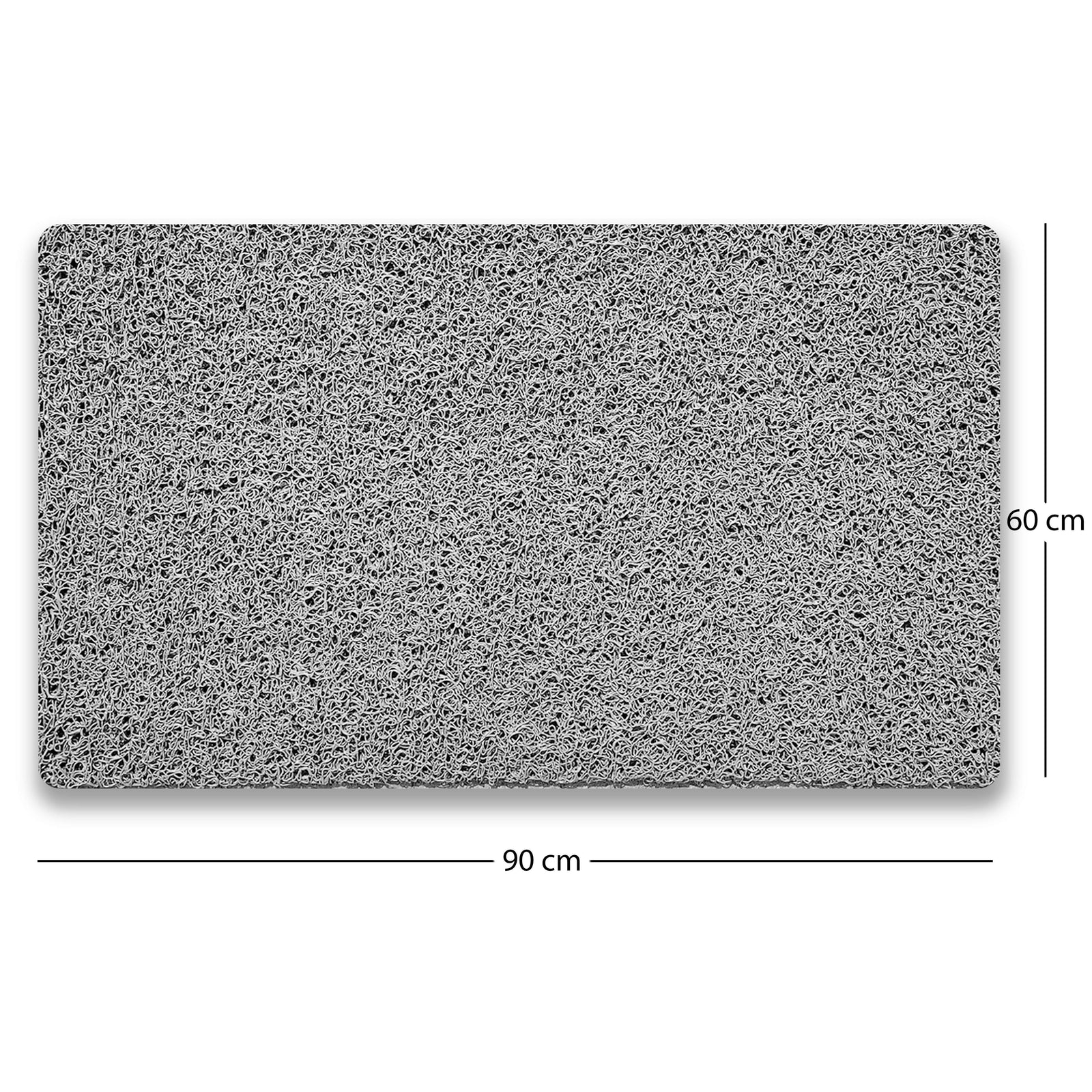 Spaghetti Anti Slip Shower/Bath Mat | 90cm x 60cm | Grey