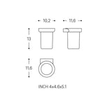 Toothbrush Holder, Architect S+ Collection | Brushed Stainless Steel