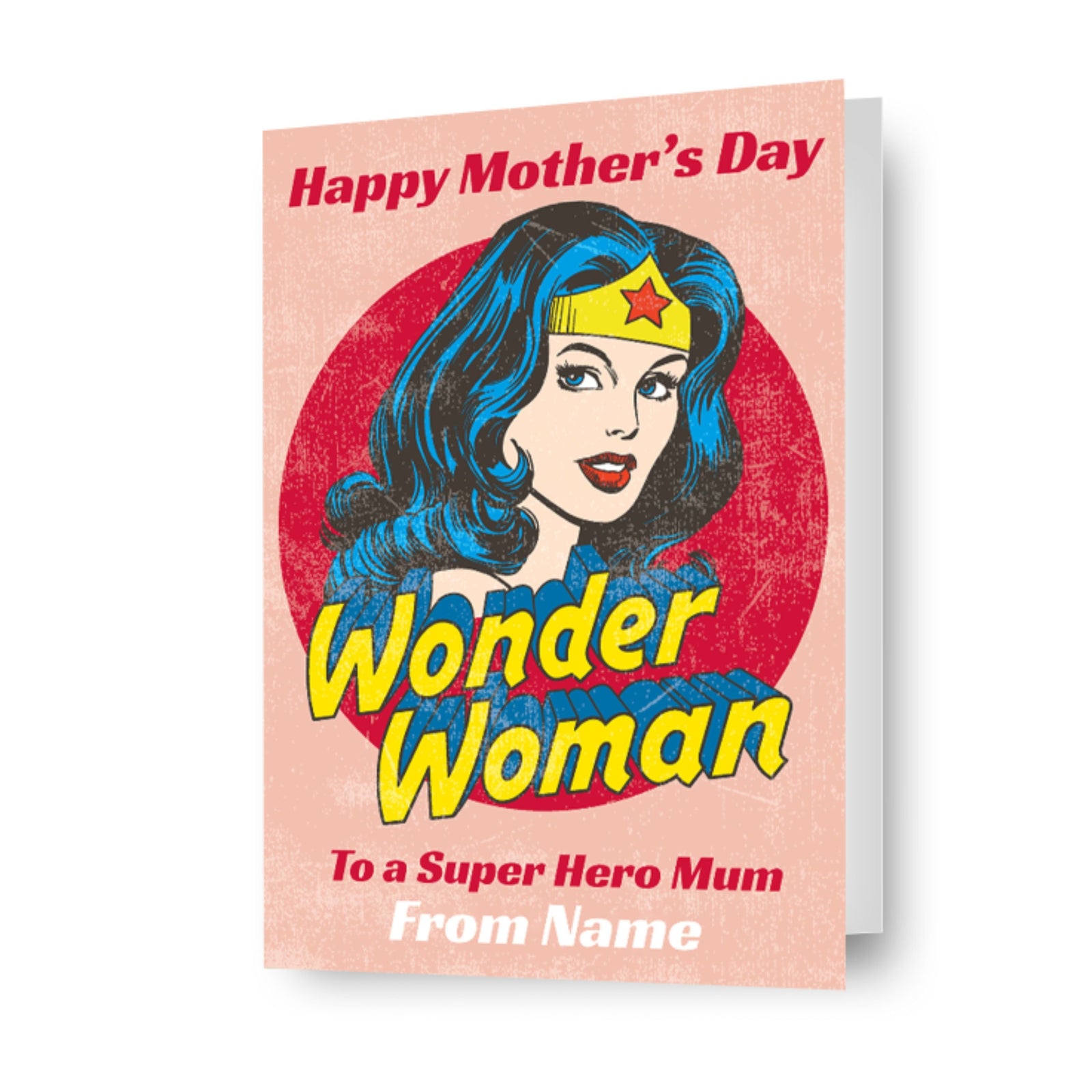Wonder Woman Personalised 'super Hero Mum' Mother's Day Card Official Product