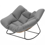 Indoor Outdoor Rocking Chair With Cushion | Grey