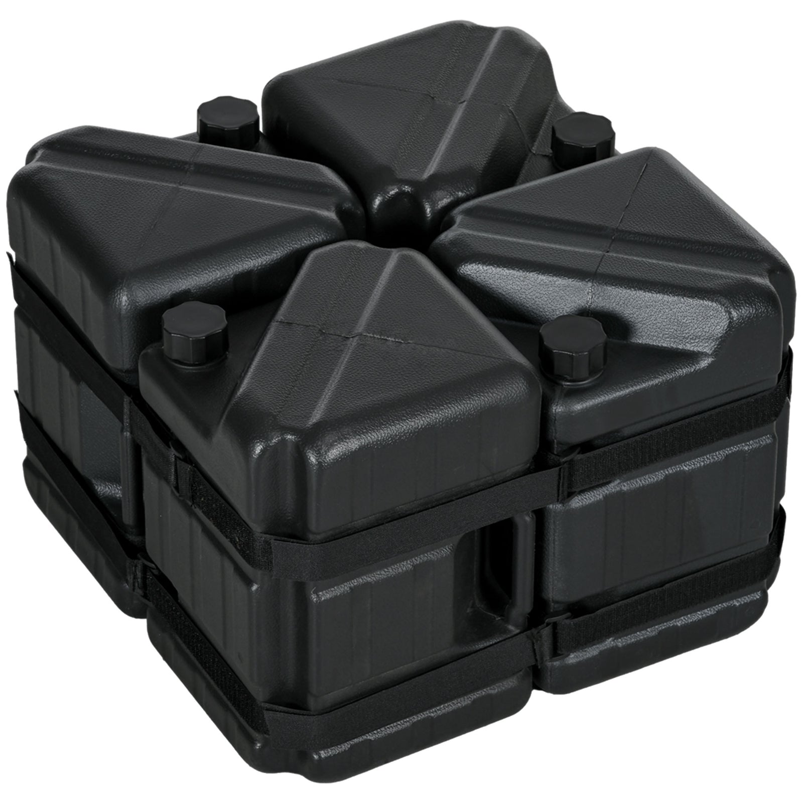 Gazebo Weights Set Of 4, Hdpe Water Or Sand Filled W/ Straps