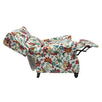 Breeins Floral Linen Upholstered Recliner Chair With Footrest & Adjustable Backrest