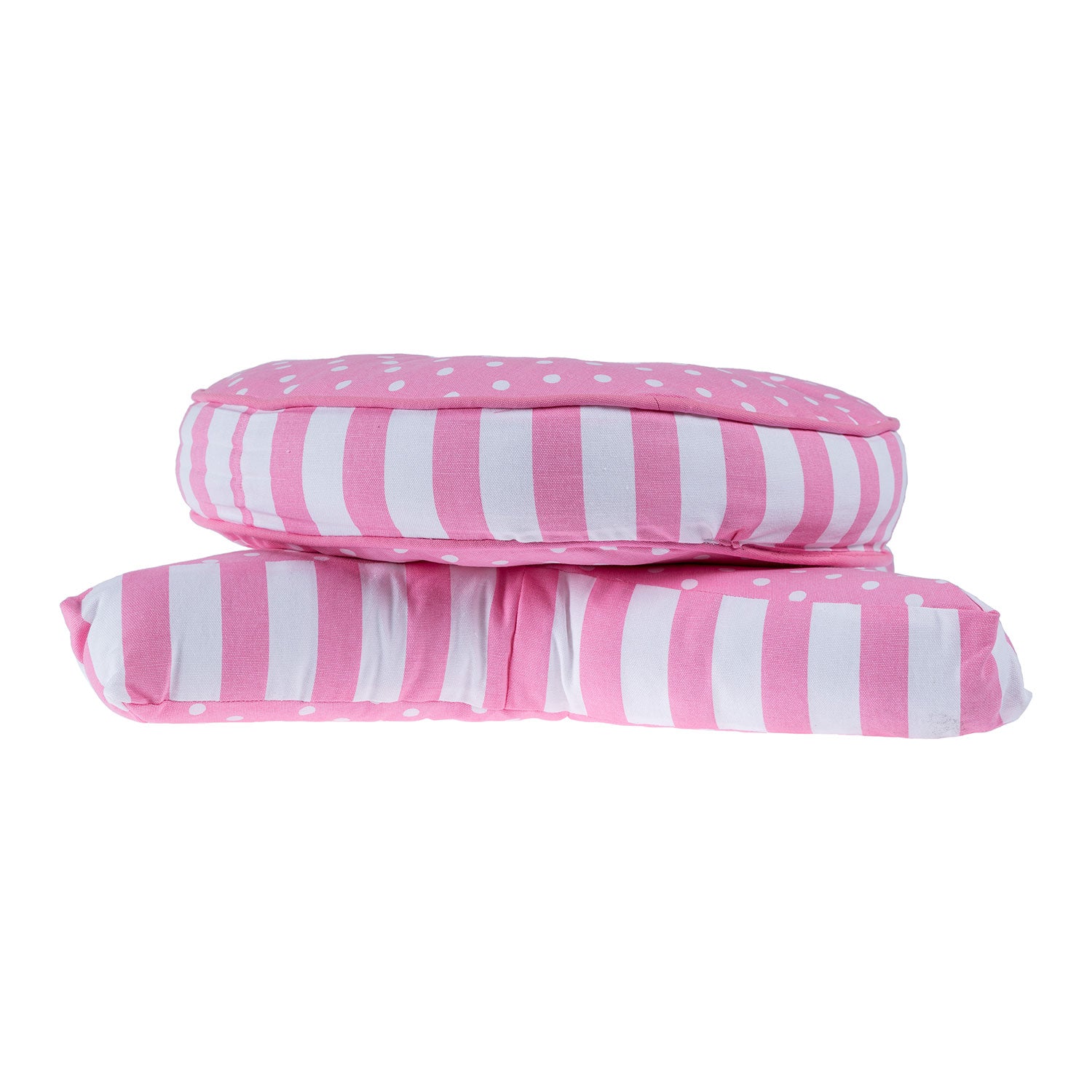 Polka Dots Star Shaped Floor Cushion | Pink