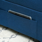 Folding Sofa Bed Adjustable Single Sleeper With Pillow | One Size | Blue