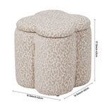 Breeins Chenille Upholstered Storage Ottoman Footstool