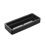 Bathroom Shelf Rectangular, 30 Cm Black Matt Metal & Plastic Wall-mounted
