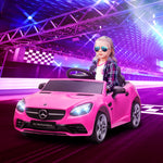 Benz 12v Kids Electric Ride On Car W/ Remote Control Music | Pink