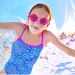 Childrens/kids Ripper Tinted Swimming Goggles | 6-14 Years | Pink