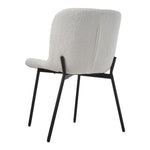 2pcs Teddy Fleece Upholstered Dining Chair