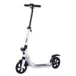 Folding Kick Scooter Teens Adult Ride On 2 Big Wheels | White