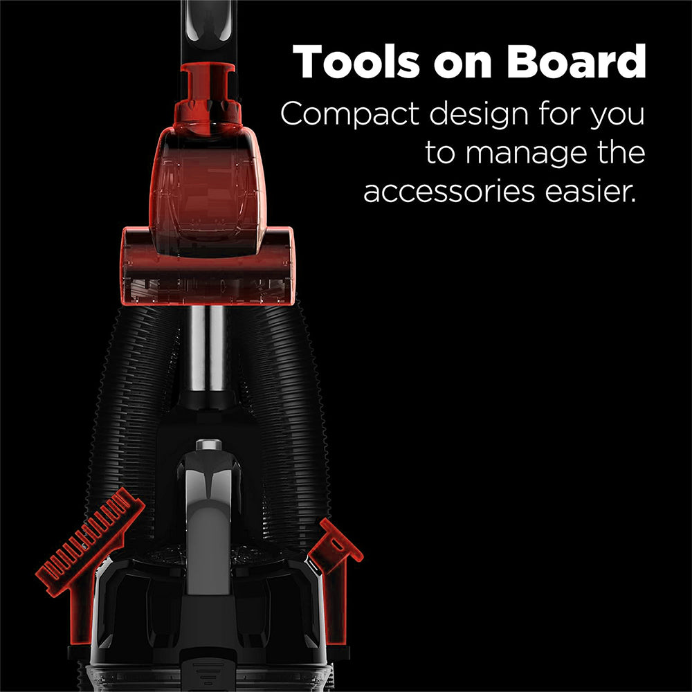Upright Vacuum Cleaner, 13kpa Strong Suction,5 Height Adjustments, Powerful Motor & Brush Roll For Carpet And Hard Floors | Red