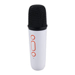 Portable Wireless Rgb Light Karaoke Speaker With 2 Microphones | White