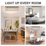 Modern Crystal Ceiling Light Square Chandelier Home Office