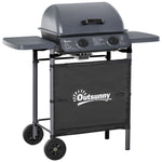 Propane Gas Barbecue Grill 2 Burner Cooking Bbq 5.6 Kw