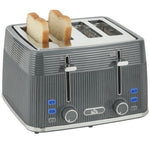4 Slice Electric Toaster With 7 Browning Levels, 1860w | Grey