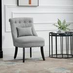 Fabric Single Sofa Armchair Upholstered Pillow Wood Leg | One Size | Gray