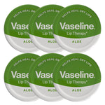 Vaseline Lip Therapy Aloe Vera Petroleum Jelly, 6x20gm