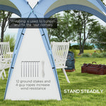 Outdoor Gazebo Event Dome Shelter Party Tent For Garden 3.5 x 3.5m | Light Blue
