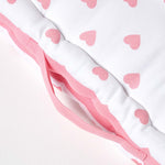 Cotton Hearts Print Floor Cushion | 40cm x 40cm | Pink