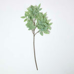 Frosted Sage Leaf Christmas Spray, Wire And Plastic