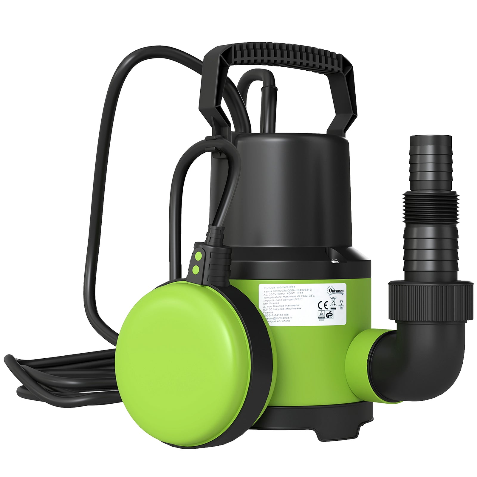 Water Pump With Float Switch, 9000l/h Electric Sump Pump