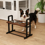 Raised Dog Bowls With 4 Heights Adjustable And 3 Adjustable Angles