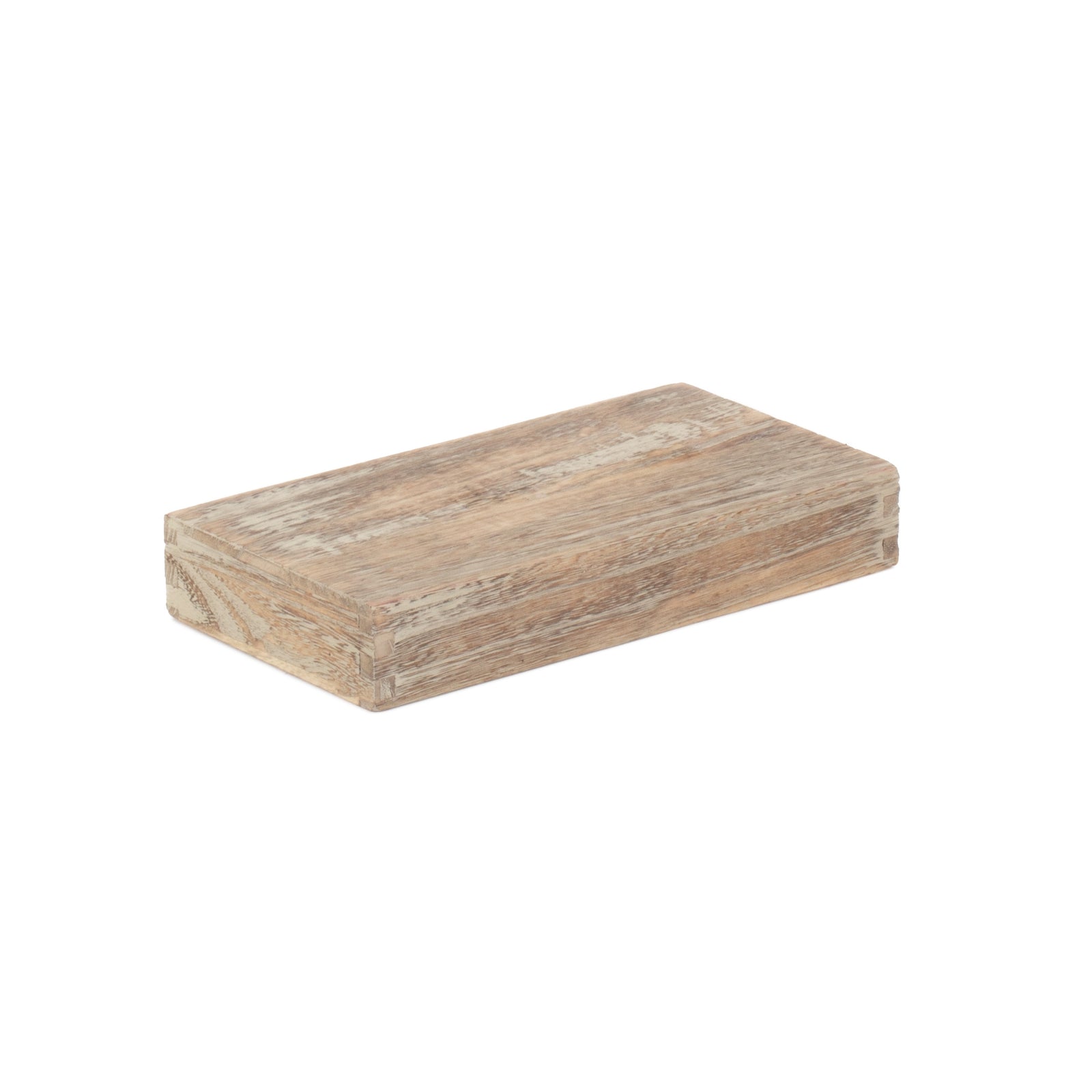 Wood Shallow Wooden Plinth Tray | Small | Brown