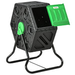 65l Garden Compost Bin, Rotating Composter With Air Holes
