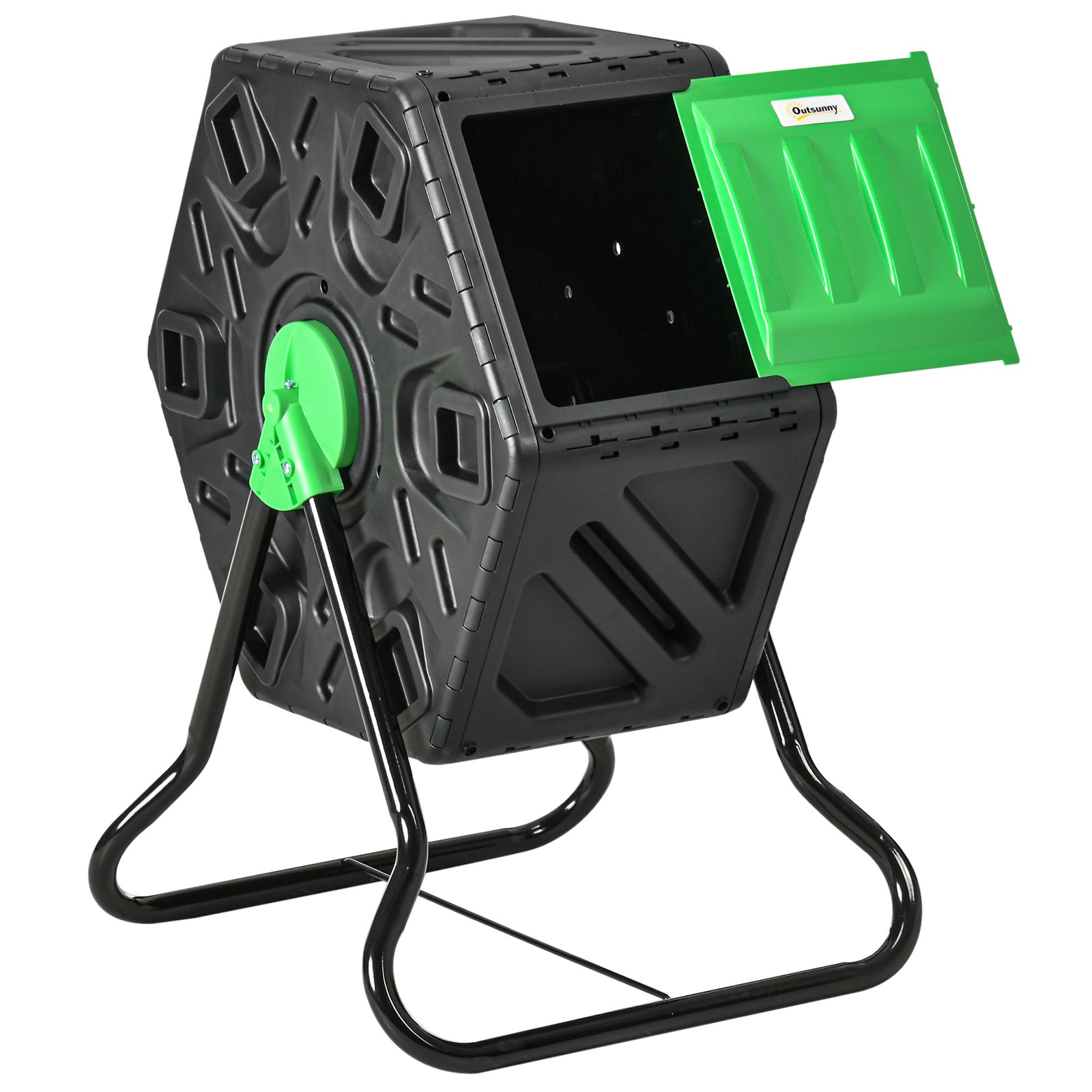 65l Garden Compost Bin, Rotating Composter With Air Holes
