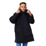 Childrens/kids Cosy Plain Hooded Poncho | 5-8 Years
