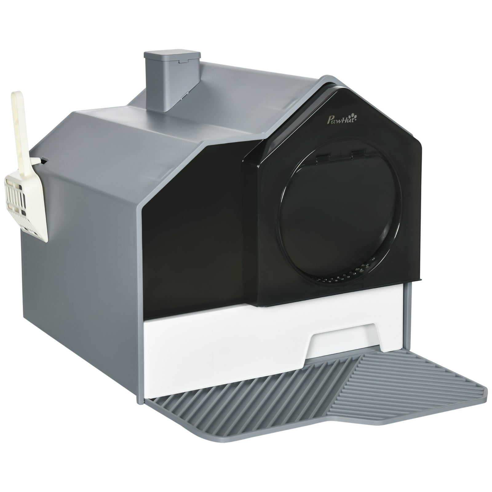 Cat Litter Tray W/ Scoop Drawer Pan Deodorants | Gray