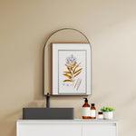 Arch Bathroom Mirror, Modern Wall Mirror With Steel Frame | Small | Black