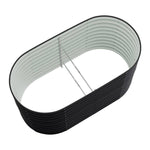 Raised Garden Boxes Oval-shaped Galvanized Steel Raised Garden Bed | Small | Anthracite