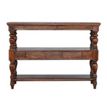 Solid Wood Turned Leg Console Table