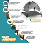 Elevated Dog Bed With Canopy Shade L