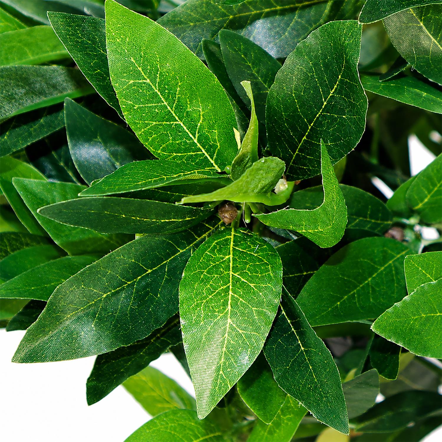 Pair Of 120cm Laurel Ball Twisted Stem Artificial Topiary Bay Trees