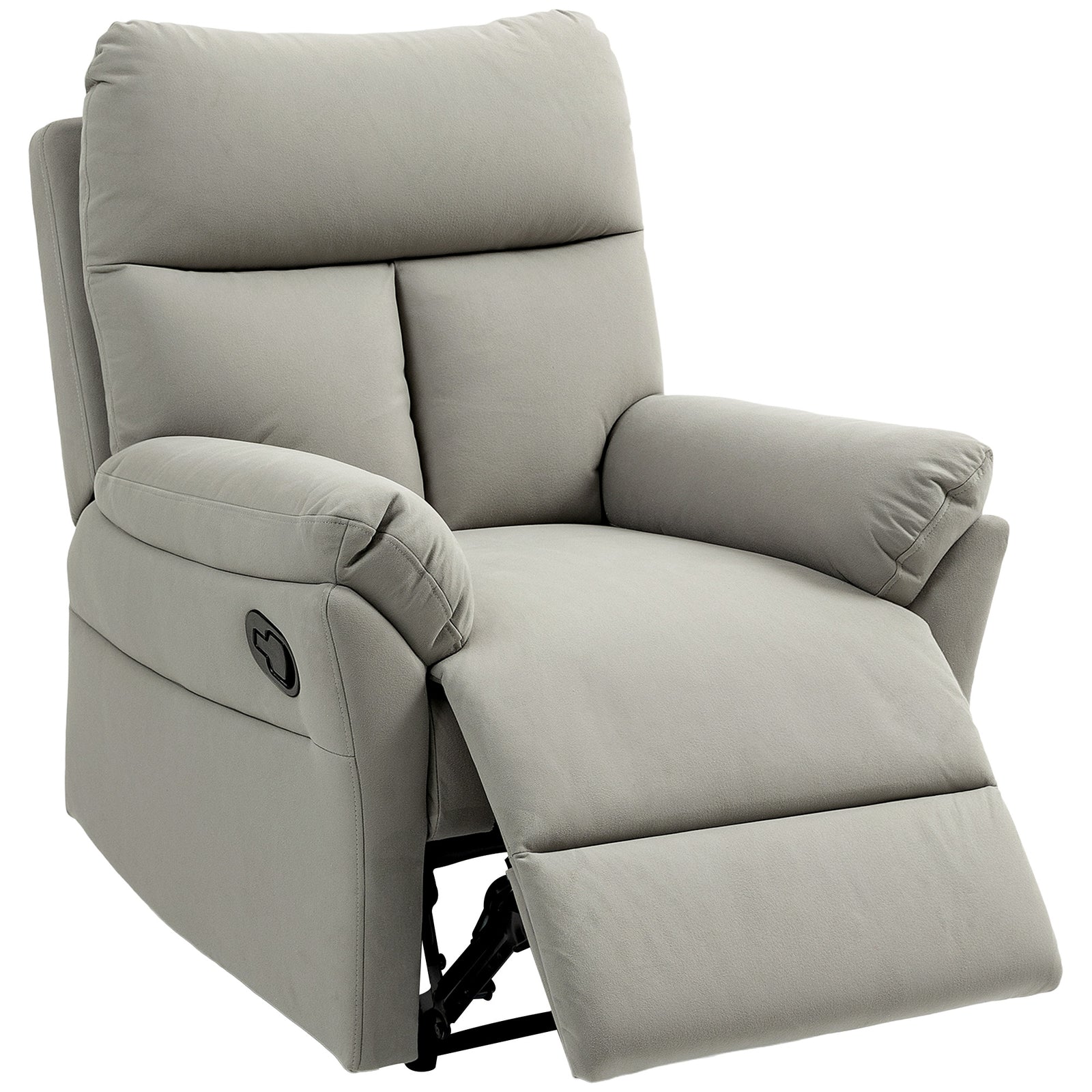 Recliner Armchair, Reclining Chair With Adjustable Leg Rest | One Size | Grey