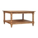 Artisan Furniture Solid Wood Spindle Golden Teak Coffee Table