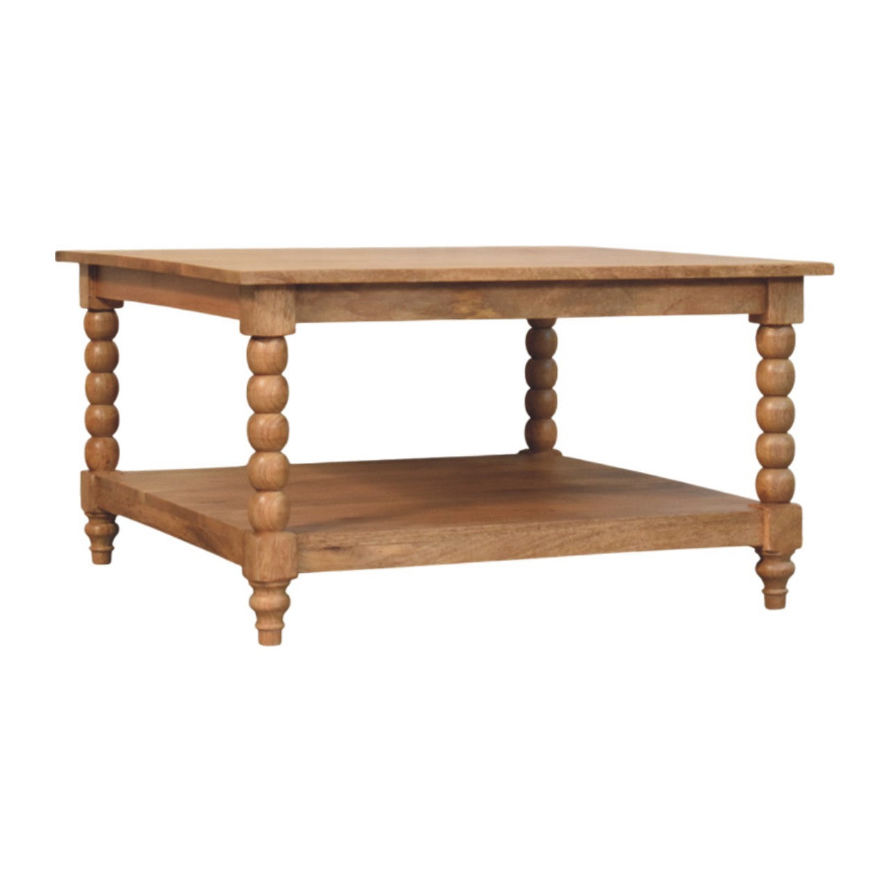 Artisan Furniture Solid Wood Spindle Golden Teak Coffee Table