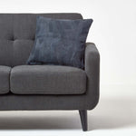 Real Leather Suede Cushion With Feather Filling | 45cm x 45cm | Navy Blue