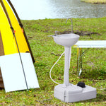 Camping Hand Wash Sink With Towel Holder & Soap Dispenser | Gray
