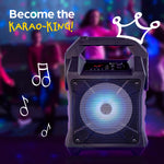 Wicked Gizmos Karaoke Boombox Portable Speaker With Mic Led Lights Bluetooth