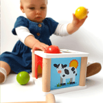 Wooden Tap Tap Ball Hammer Toy
