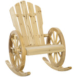Adirondack Rocking Chair Porch Poolside Garden Lounging | Natural