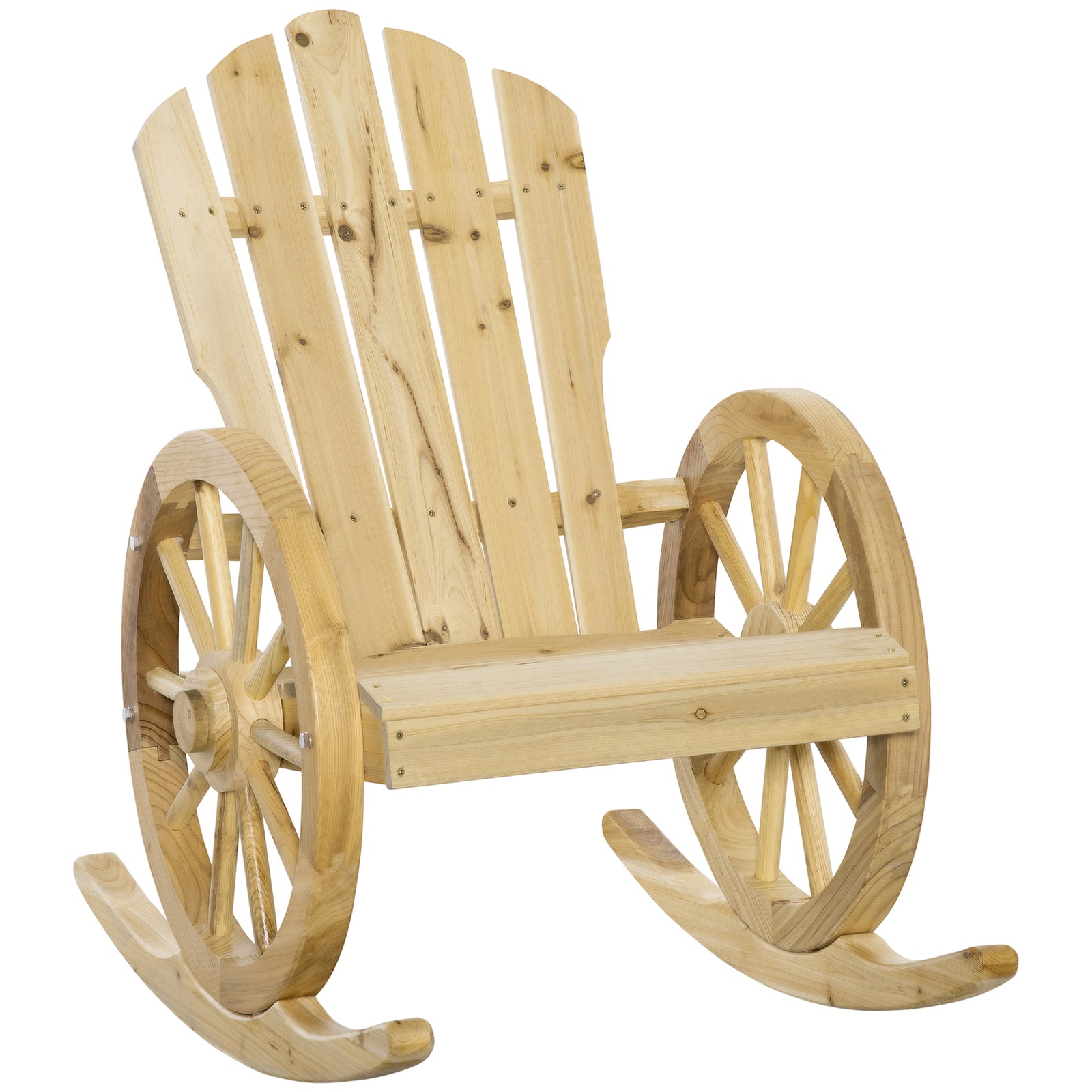 Adirondack Rocking Chair Porch Poolside Garden Lounging | Natural