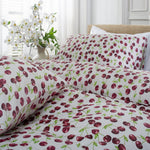 Cherry Baby Printed Cotton Rich 200 Thread Count Duvet Cover Set | Super King | Multi Colour